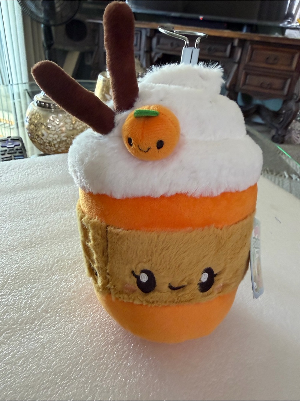 NWT Squishable Comfort Food Pumpkin Spice Latte Plush Toy Pillow 8”Cup Coffee